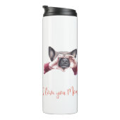 「ママが大好き！」 犬の母 タンブラー (回転右)