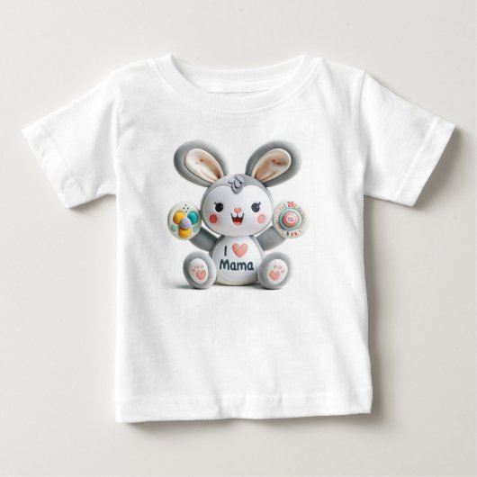 ママが大好き、Tシャツ ベビーTシャツ (正面)