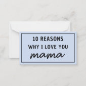 ママが好きな理由 母の日 かわいい ノートカード (正面)