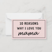 ママが好きな理由 母の日 かわいい ノートカード (正面)