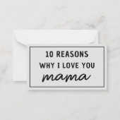 ママが好きな理由 母の日 かわいい ノートカード (正面)
