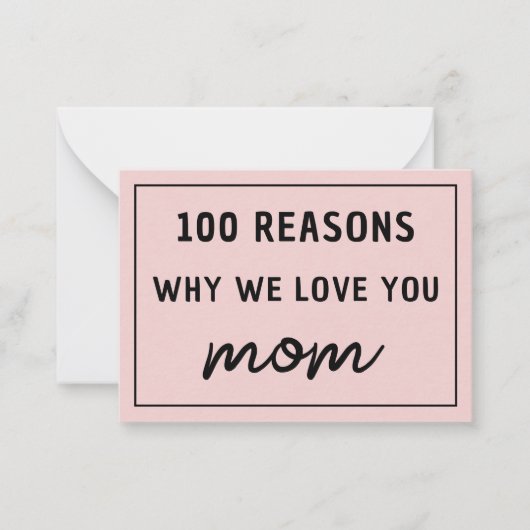 ママが好きな理由 母の日 かわいい ノートカード (正面)