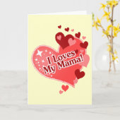 ママが好き！ カード (黄色い花)