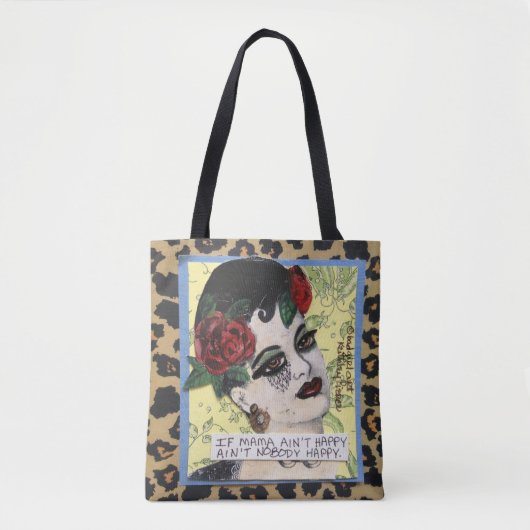 ママが幸せでなければトートバックは、幸せなだれもではないです トートバッグ (正面)