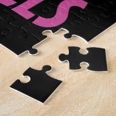 ママが愛する女の子が現れる車輪かヒール ジグソーパズル (側面)