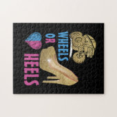 ママが愛する女の子が現れる車輪かヒール ジグソーパズル (横)