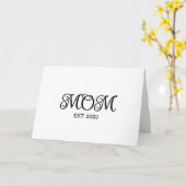 ママが母の日の現代的なスクリプトを設立 カード (黄色い花)