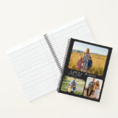 ママが現代のスクリプトでブラック3枚の写真を設立 ノートブック (内部)