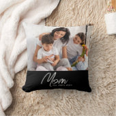 ママが現代のスクリプト写真クッション クッション (ブランケット)