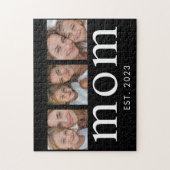 ママが現代のミニマルな3枚の写真を設立 ジグソーパズル (縦)