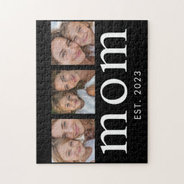 ママが現代のミニマルな3枚の写真を設立 ジグソーパズル