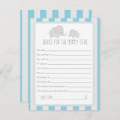 ママが赤ちゃんになるシャワーゲームカードのアドバイス アドバイスカード (正面/裏面)