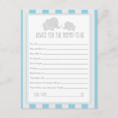 ママが赤ちゃんになるシャワーゲームカードのアドバイス アドバイスカード (正面)