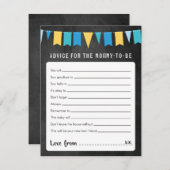 ママが赤ちゃんになるシャワーゲームカードのアドバイス 招待状 (正面/裏面)