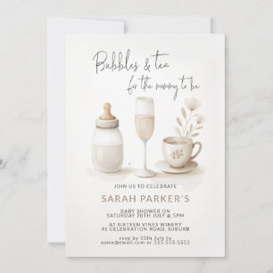 ママが赤ちゃんシャワーになるための泡とお茶 招待状