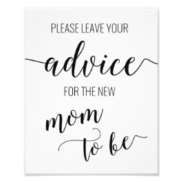 ママが赤ちゃんシャワーのサインを受けるアドバイス フォトプリント           