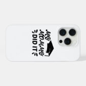 ママが頑張った卒業ピンクスターデザイン iPhoneケース (裏面横)