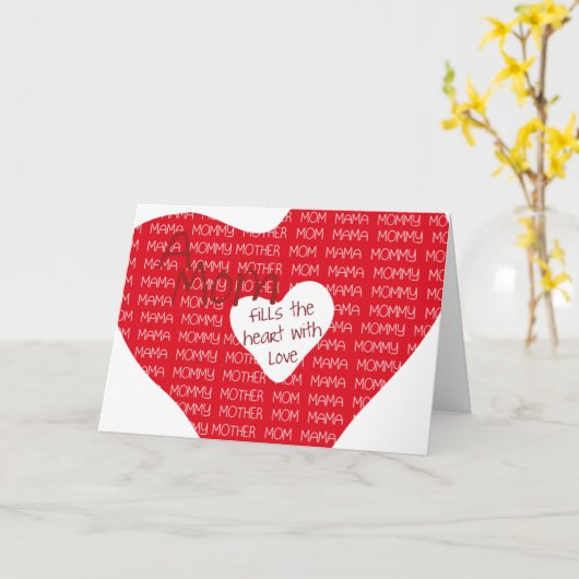 ママが… カード (黄色い花)