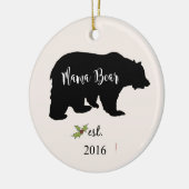 ママくまのオーナメント、お母さんのクリスマスのオーナメント、 セラミックオーナメント (左)