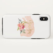 ママくまの花柄の水彩画 Case-Mate iPhoneケース (裏面(横))