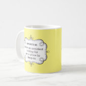 ママことわざ:事故が起こる場所を探している コーヒーマグカップ (正面左)