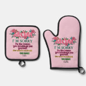 ママごめんね私が自分をペイする理由 鍋つかみ&鍋敷きセット (正面)