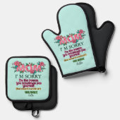 ママごめんね私が自分をペイする理由 鍋つかみ&鍋敷きセット (正面/裏面)