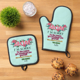 ママごめんね私が自分をペイする理由 鍋つかみ&鍋敷きセット