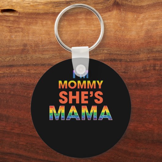 ママだよママはレズビアンのママ キーホルダー (正面)