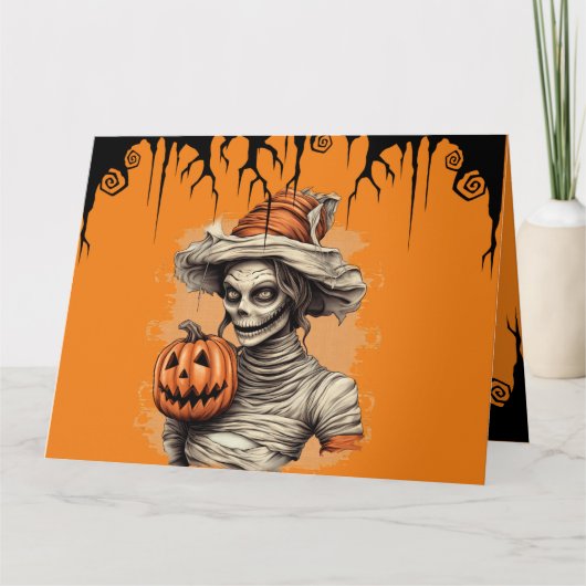 「ママって誰?」 ハローウィンパーティ招待状 カード (正面)