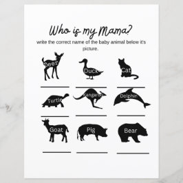 ママって誰？赤ちゃんシャワーゲームと回答