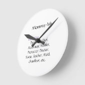 ママっぽい時計 ラウンド壁時計 (傾斜)