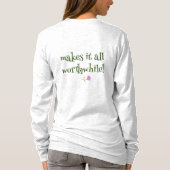 ママであること カスタマイズ可能 Tシャツ (裏面)
