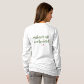 ママであること カスタマイズ可能 Tシャツ (裏面フル)