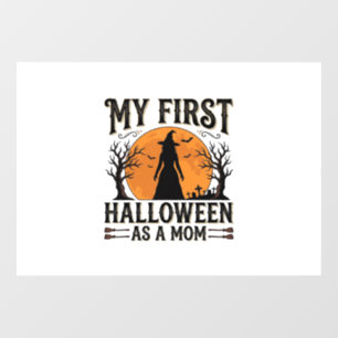 ママとしての最初のハロウィン ヴィンテージハロウィンデザイン ウィンドウサイン