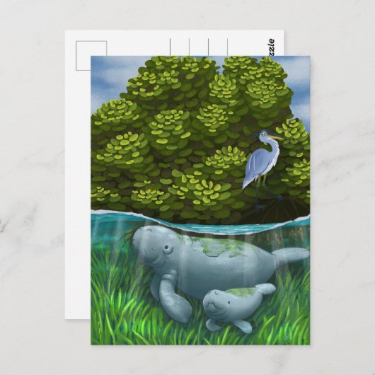 ママとカーフの管理 ポストカード (正面/裏面)