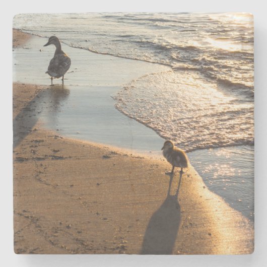 ママとサンセットウォーク ストーンコースター (正面)