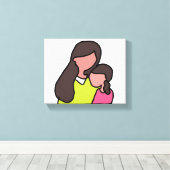 ママとドーターキャンバス キャンバスプリント (インサイチュ (ウッドフロア))