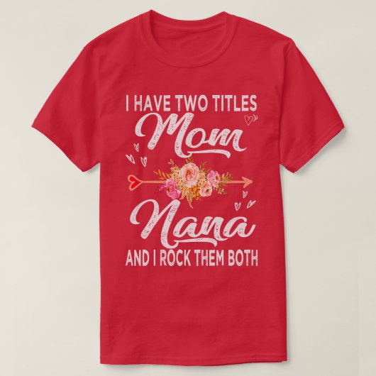 ママとナナの2つのタイトルを持っている Tシャツ (デザイン正面)