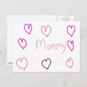 ママとハート ポストカード (正面/裏面)