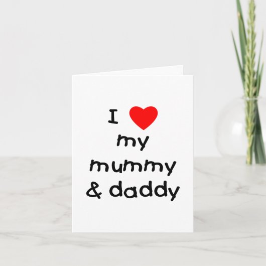 ママとパパが大好き カード (正面)