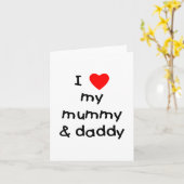 ママとパパが大好き カード (黄色い花)