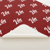 ママとパパのためのパーソナライズされた赤いコジーな冬のブランケット シェルパブランケット (3/4)