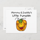 ママとパパのカボチャTシャツとギフト ポストカード (正面/裏面)