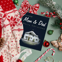 ママとパパのクリスマスカード - イングリッシュカントリーコテージ