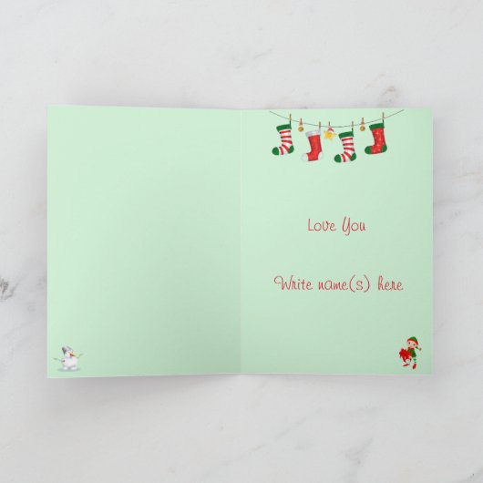 ママとパパのクリスマスカード シーズンカード (内部)