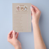 ママとパパのゲーム私たちは真摯に待つことができるテディベア チラシ (ハンドル)