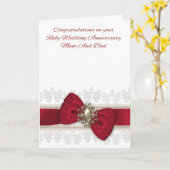 ママとパパのルビー結婚記念日 おしゃれなカード カード (黄色い花)