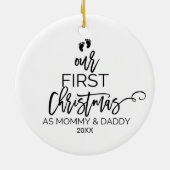 ママとパパの初めてのクリスマス セラミックオーナメント (裏面)