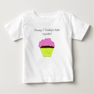ママとパパの小さなカップケーキキキッズTシャツ ベビーTシャツ